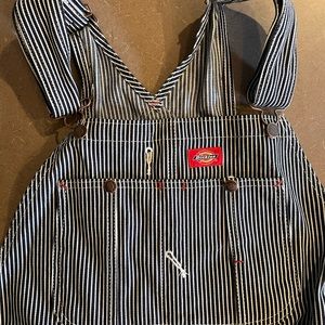 Mens Dickies Hickory Stripe Bib Overalls